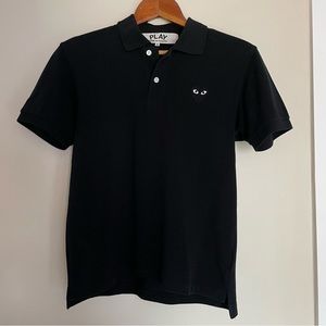 Comme Des Garcons polo with black heart logo